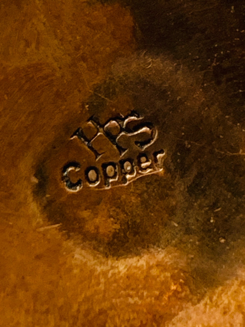 Copper Spiral Pendant Necklace Signed - Picture 4 of 6
